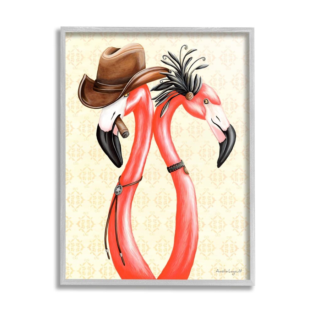 4722 Vintage Flamingos Cowboy Hat Antique Fashion Outfit, Design by Amelie